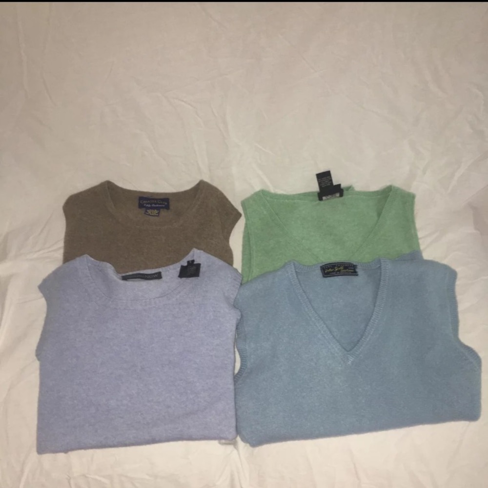 100% CASHMERE SWEATER VEST BUNDLE